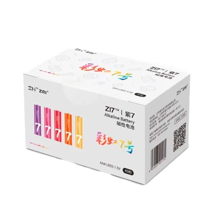 Батарейки алкалиновые ZMI Rainbow Zi7, AAA, 40 шт.